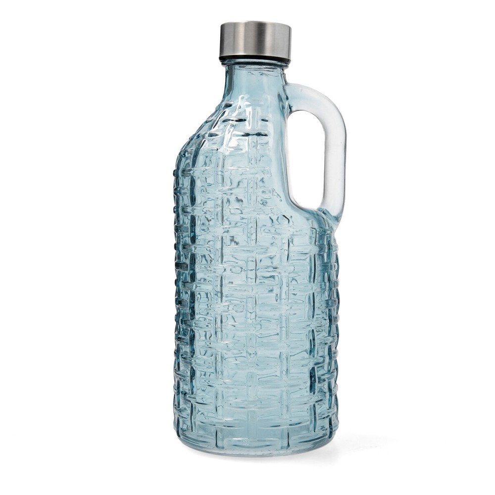 Wasserflasche Quid Calypso Blau Glas 1 L (12 Stück)