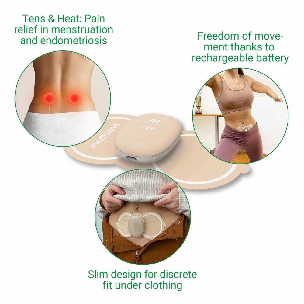 Rechargeable Relaxing Menstrual Massager Medisana TT 250 Beige