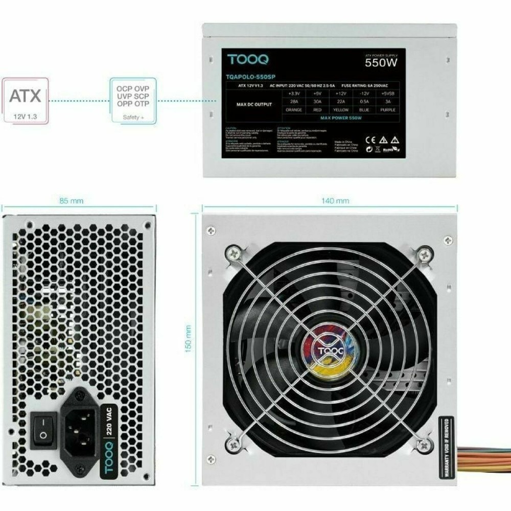 Power supply TooQ TQAPOLO-550SP 550 W