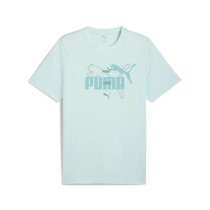 Herren Kurzarm-T-Shirt Puma Essentials Logo Lab Summer Hellblau