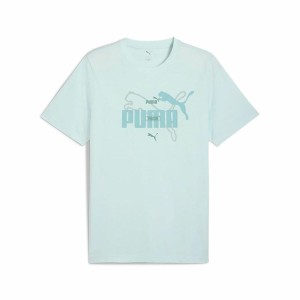Herren Kurzarm-T-Shirt Puma Essentials Logo Lab Summer Hellblau