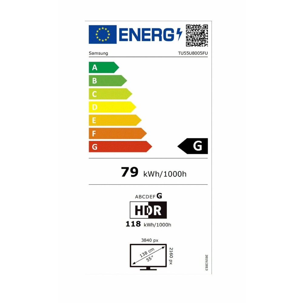 TV intelligente Samsung TU55U8005FUX 55 55" 4K Ultra HD LED HDR QLED