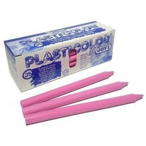 Coloured crayons Jovi Plasticolor Pink 25 Pieces