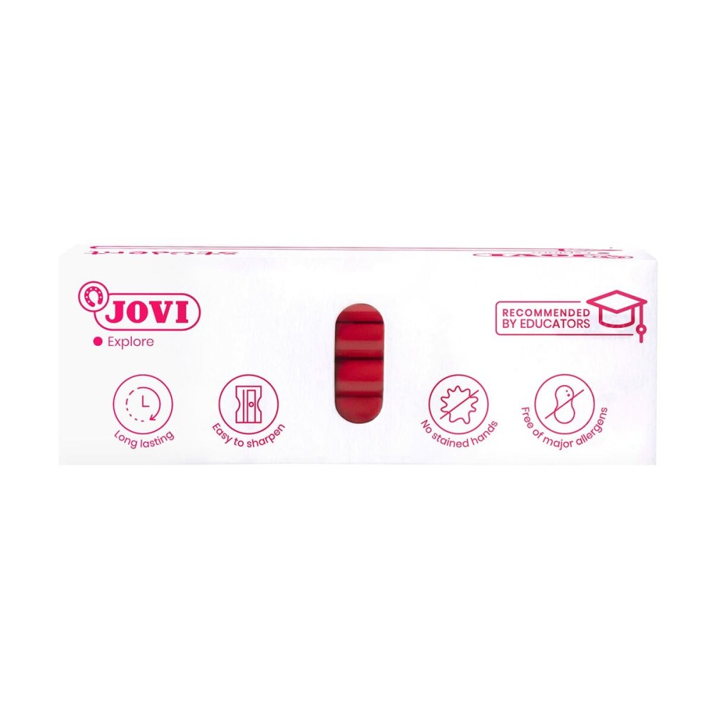 Coloured crayons Jovi Plasticolor Pink 25 Pieces