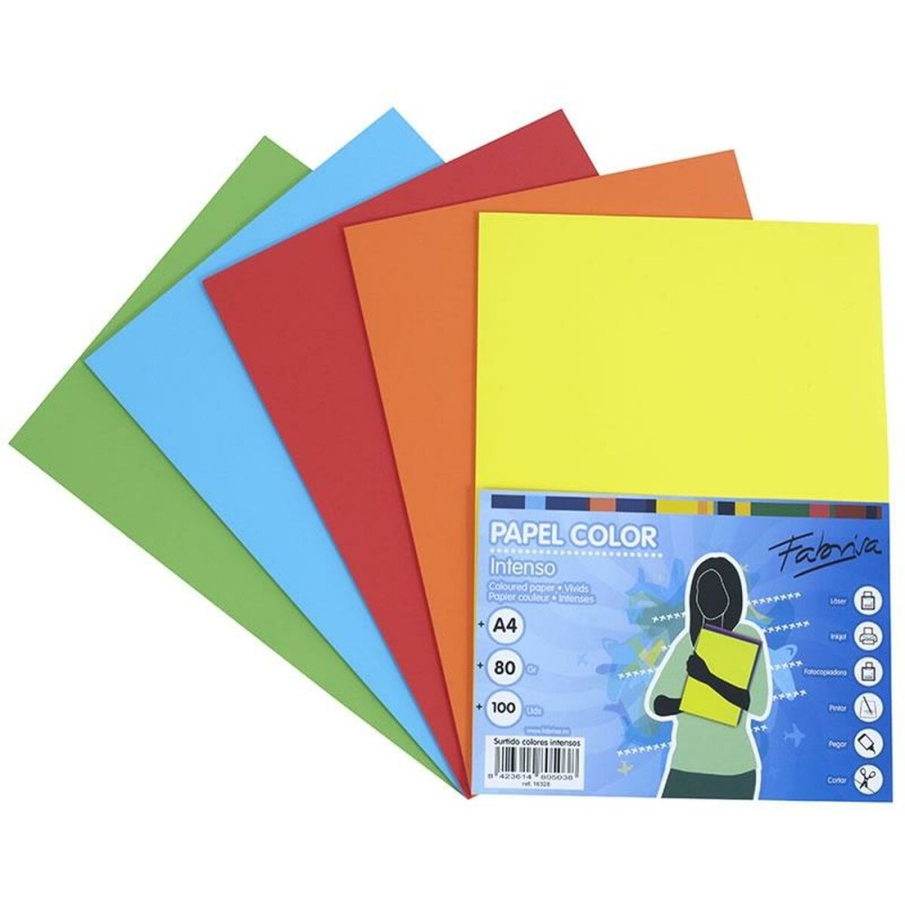 Druckerpapier Fabrisa Bunt A4 100 Blatt (22 Stück)