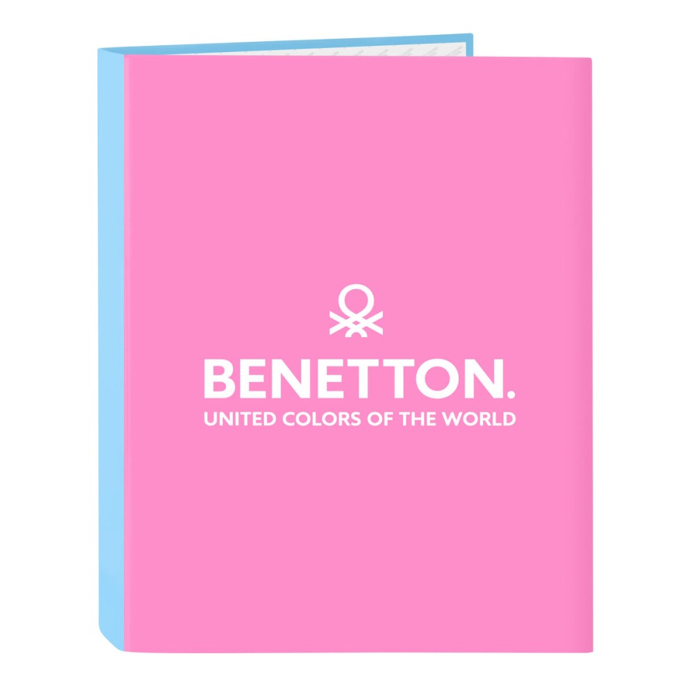 Ringbuch Benetton Spring Rosa Himmelsblau A4 26.5 x 33 x 4 cm