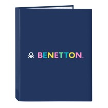 Ringbuch Benetton Cool Marineblau A4 26.5 x 33 x 4 cm