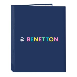 Ringbuch Benetton Cool Marineblau A4 26.5 x 33 x 4 cm