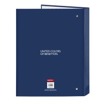 Ringbuch Benetton Cool Marineblau A4 26.5 x 33 x 4 cm