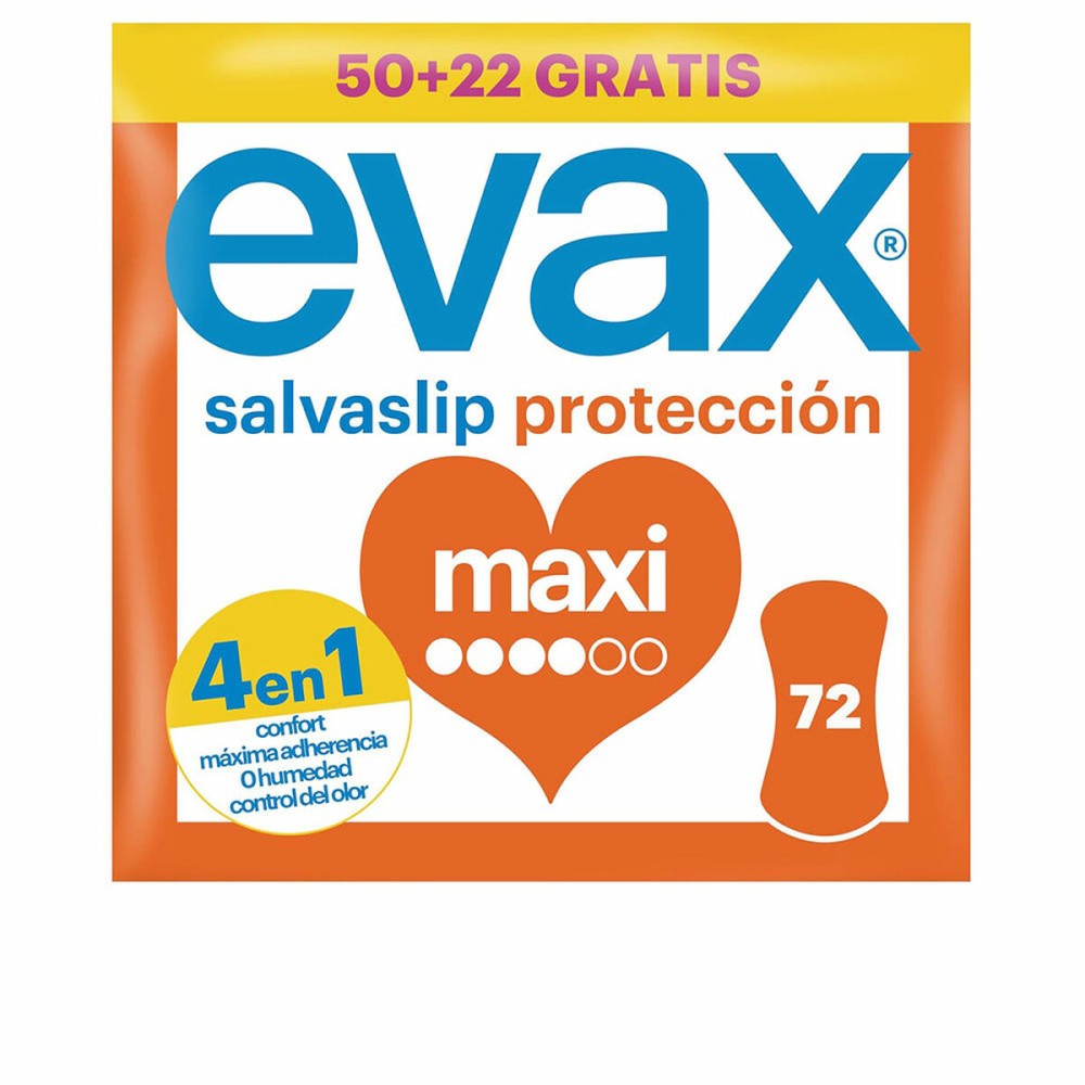 Panty Liners Maxi Protection Evax Maxi 72 Units