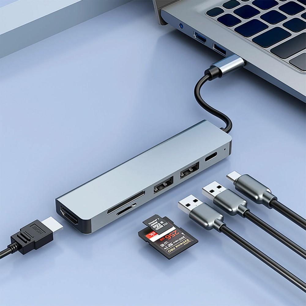 USB Hub CoolBox COO-DOCK-C-61 100 W