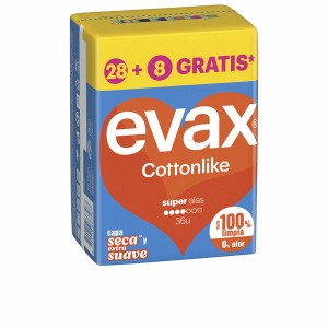 Super Sanitary Pads with Wings Evax COTTONLIKE 36 Units