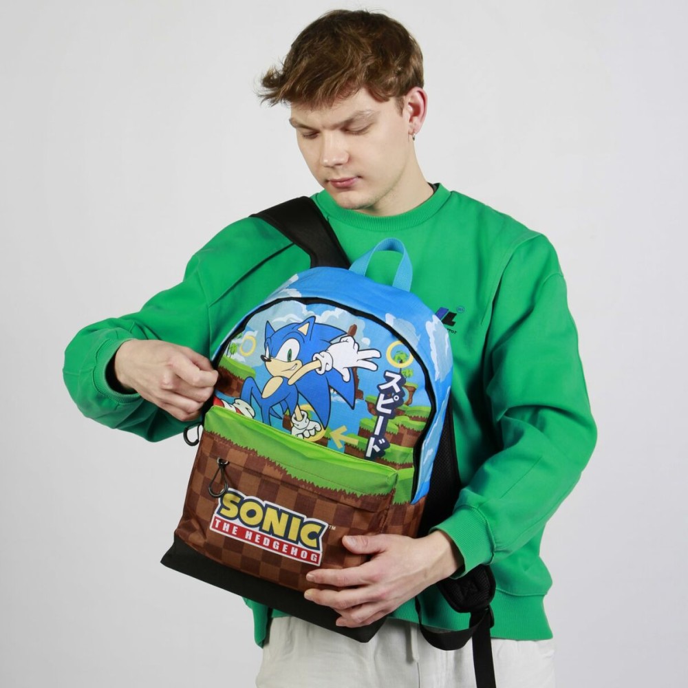 Schulrucksack Sonic Greenhill Bunt 31 x 18 x 44 cm
