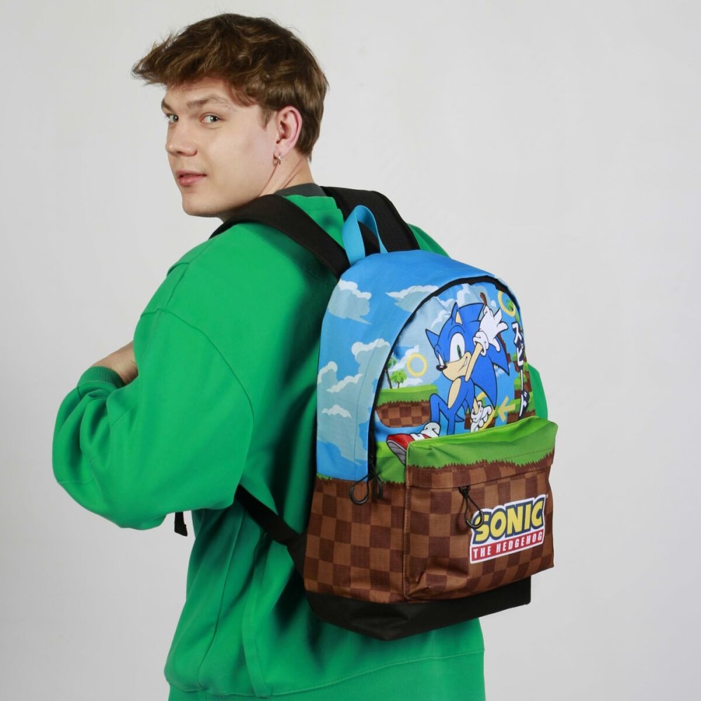 Schulrucksack Sonic Greenhill Bunt 31 x 18 x 44 cm