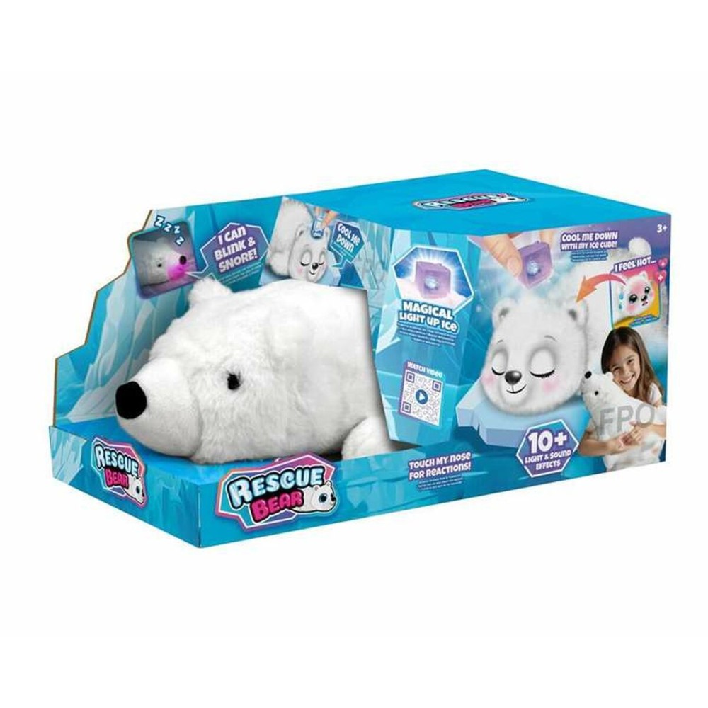 Ours en peluche Bizak Rescue Bear Blanc