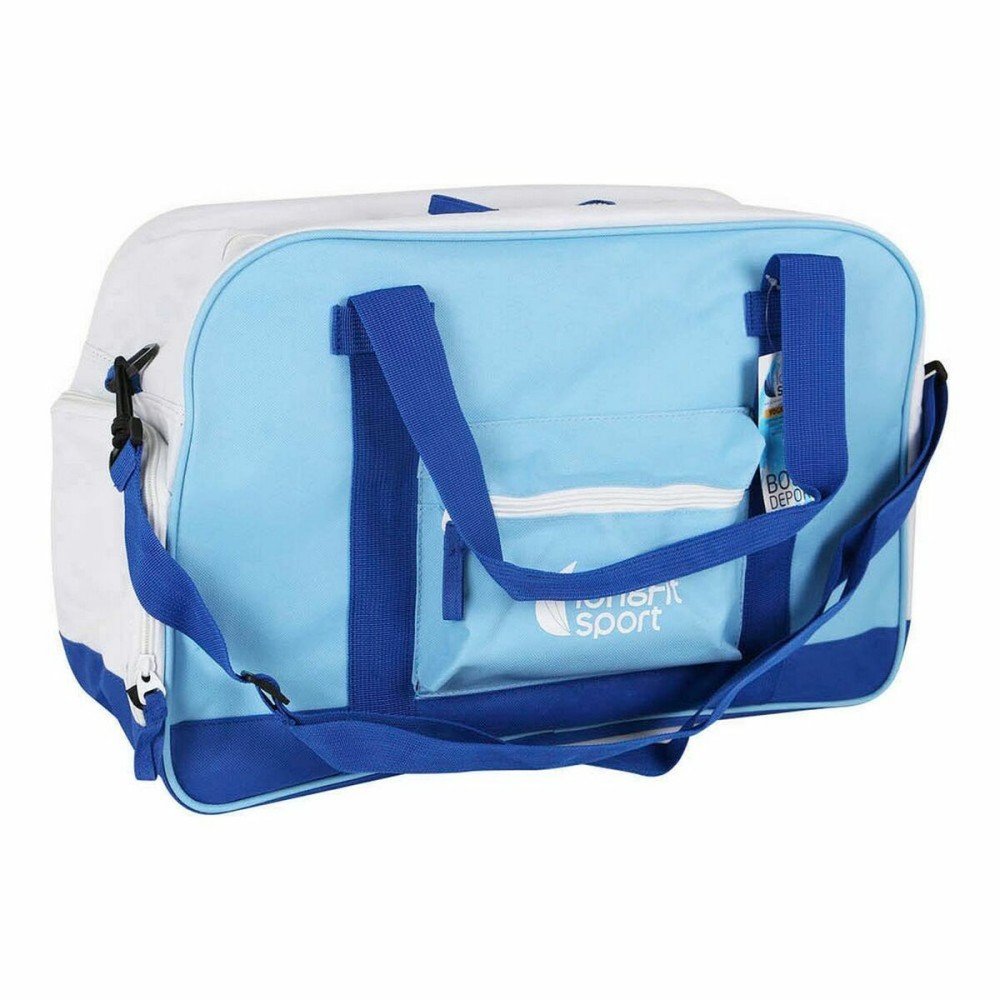 Sac de Sport avec Porte-Chaussures LongFit Care Bleu/Blanc (2 Unités)