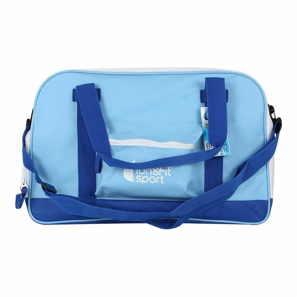 Sports Bag with Shoe holder LongFit Care Blue/White (2 Units)