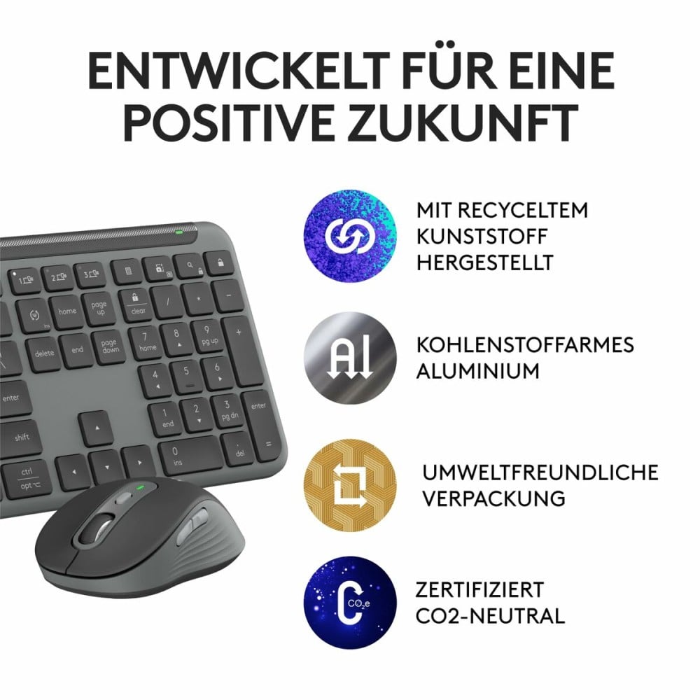 clavier et souris Logitech 920-012504 Graphite Allemand QWERTZ