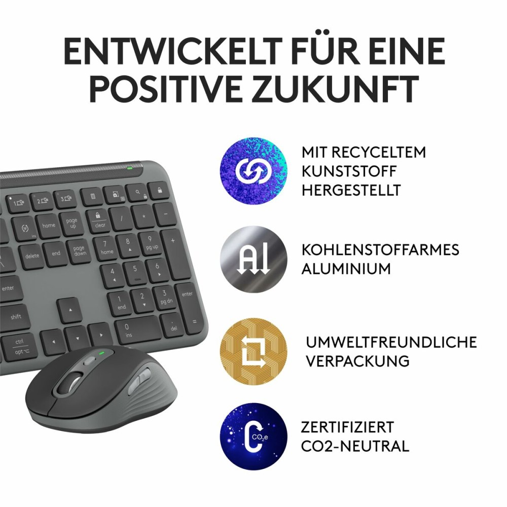 Keyboard and Mouse Logitech 920-012504 Graphite German QWERTZ