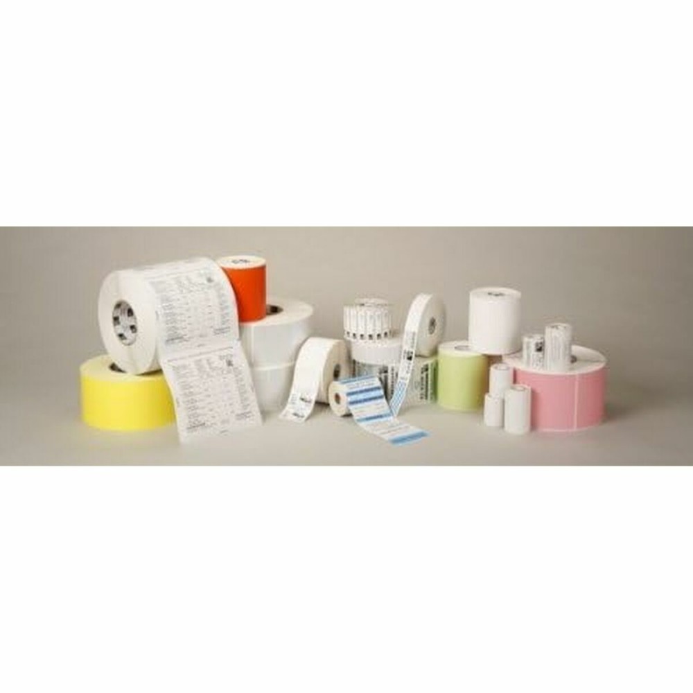 Rouleau d'Étiquettes Zebra Blanc (12 Unités)