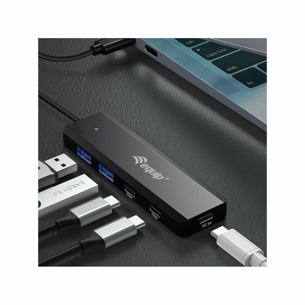 Hub USB Equip 128964 Noir