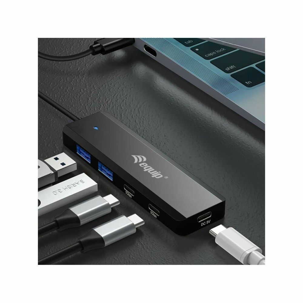 Hub USB Equip 128964 Schwarz