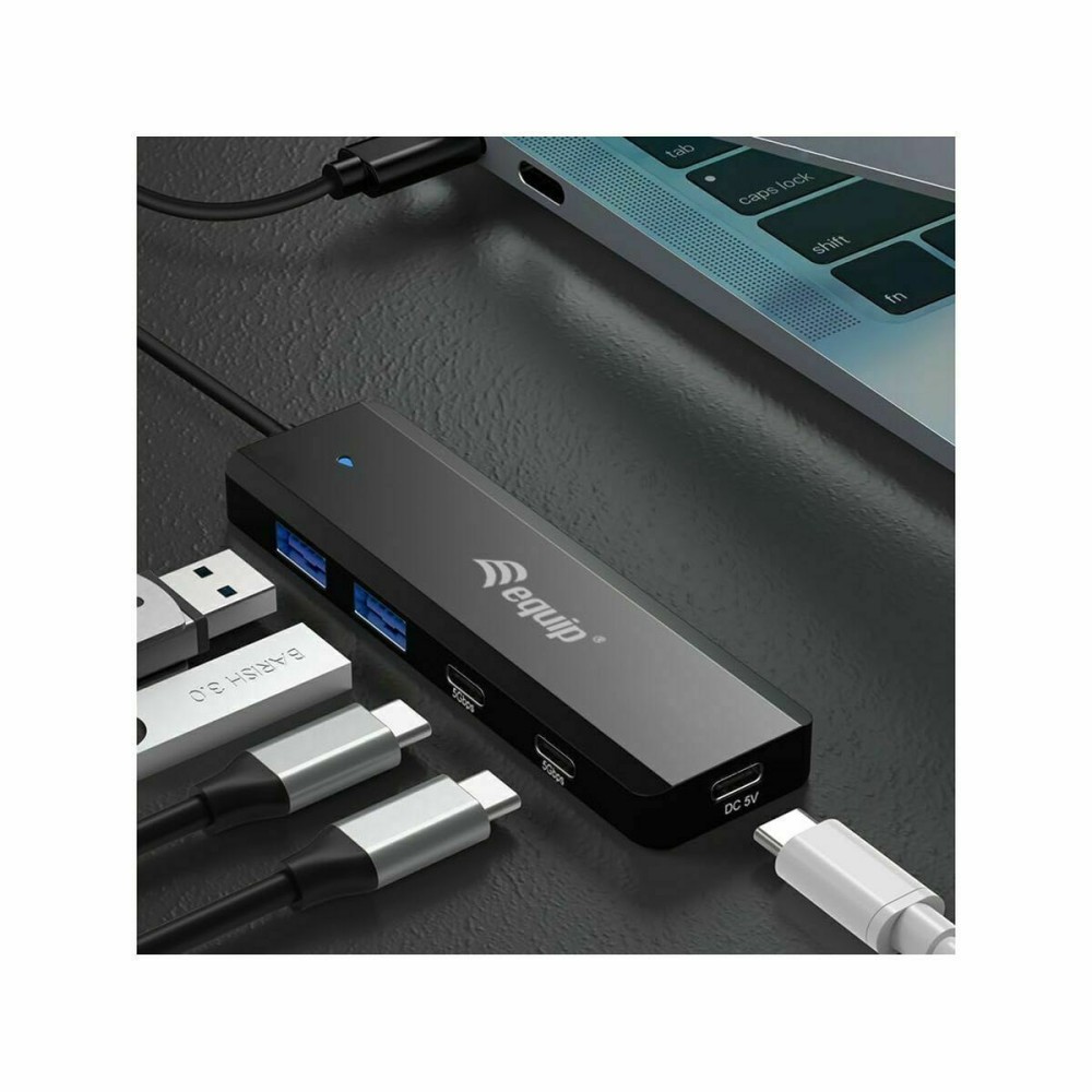 Hub USB Equip 128964 Schwarz