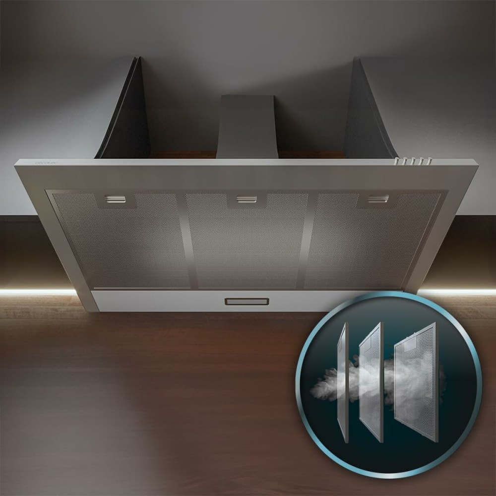 Konventioneller Rauchfang Cecotec Bolero Flux PM 903500 Inox B Stahl 90 x 46,5 cm