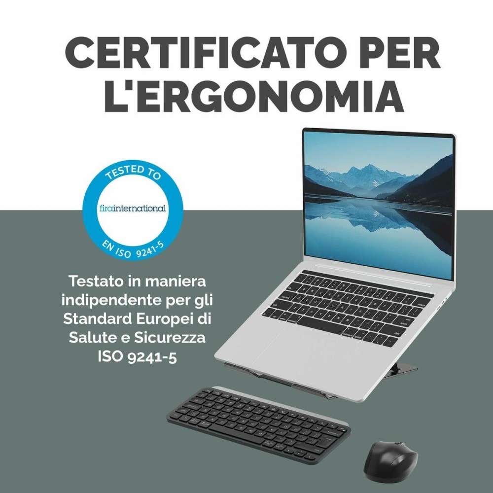 Zusammenklappbarer und verstellbarer Laptop-Ständer Fellowes Alumia