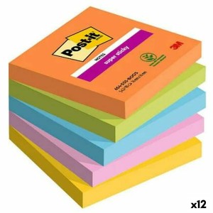 Notes Adhésives Post-it Multicouleur 76 x 76 mm 5 Pièces (12 Unités)