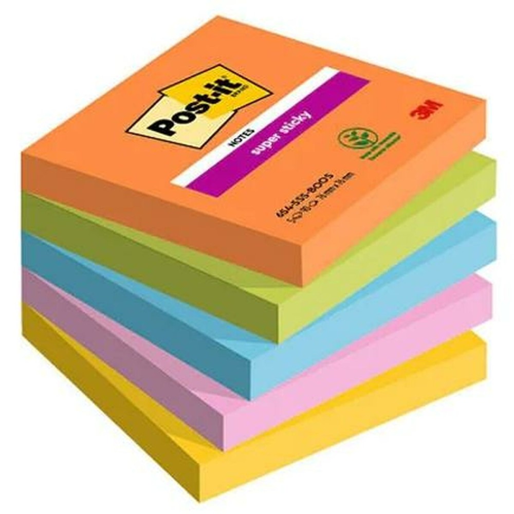 Notes Adhésives Post-it Multicouleur 76 x 76 mm 5 Pièces (12 Unités)