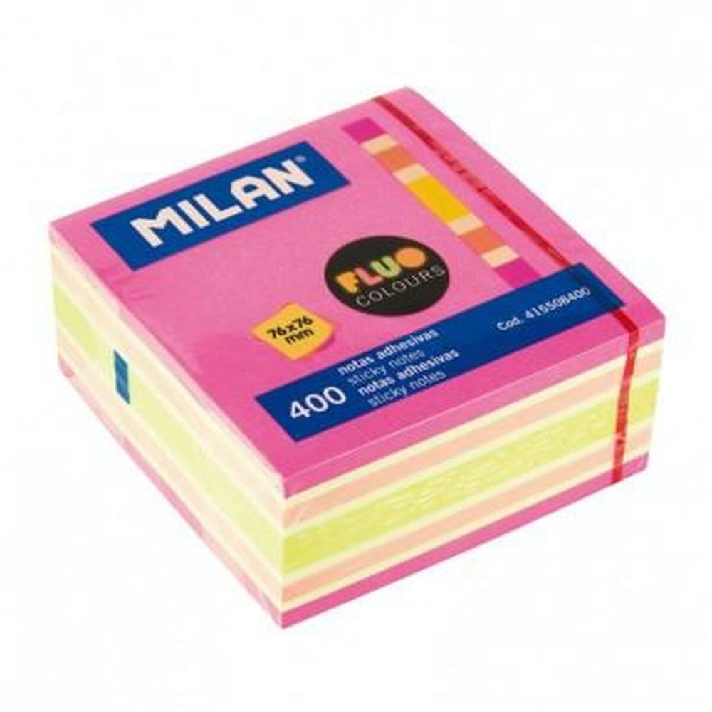 Notes Adhésives Milan Multicouleur 76 x 76 mm (12 Unités)