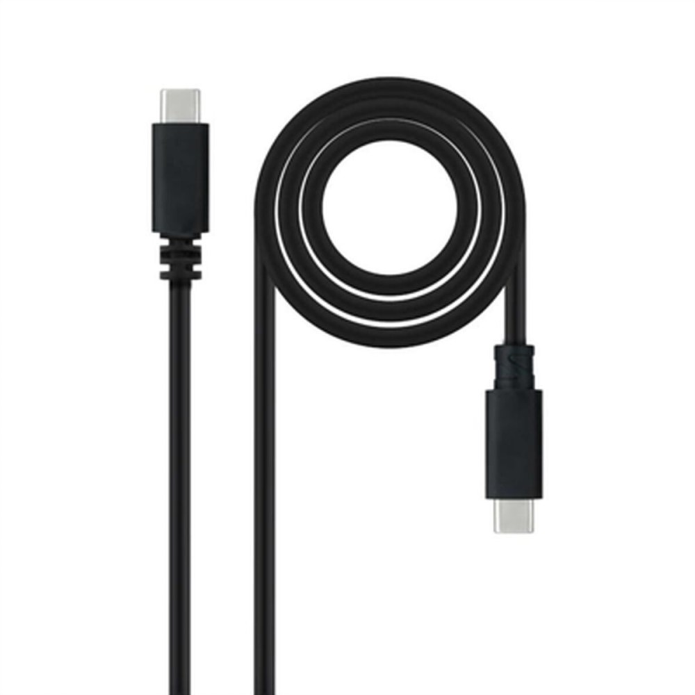 USB-C Cable NANOCABLE USB 2.0, 2m Black 2 m