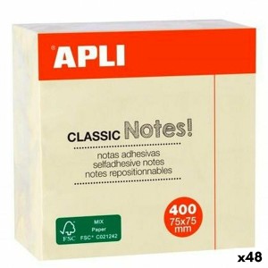 Haftnotizen Apli CLASSIC Gelb 75 x 75 mm (48 Stück)