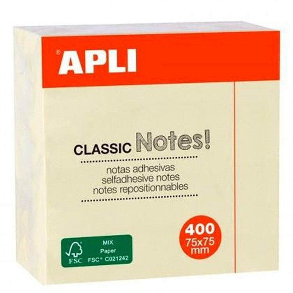 Haftnotizen Apli CLASSIC Gelb 75 x 75 mm (48 Stück)