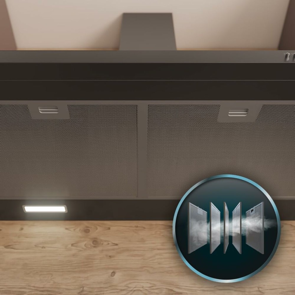 Konventioneller Rauchfang Cecotec Bolero Flux PM 606500 Schwarz 60 cm