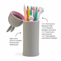 Trousse d'écolier cylindrique Apli My Little Pets Gris Lapin