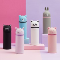 Trousse d'écolier cylindrique Apli My Little Pets Gris Lapin