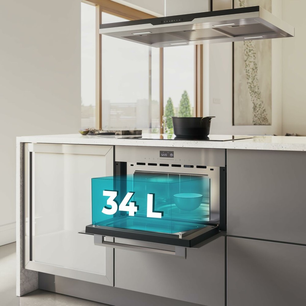 Mikrowellenherd integrierbar Cecotec Bolero Hexa MW703800 1450 W Grau 34 L