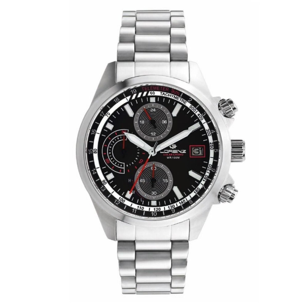 Montre Homme Lorenz CRONO SOLAR PILOT RED+ NATO EXTRA STRAP
