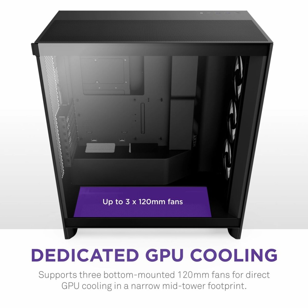 Boîtier ATX semi-tour NZXT H7 Flow RGB Midi Noir