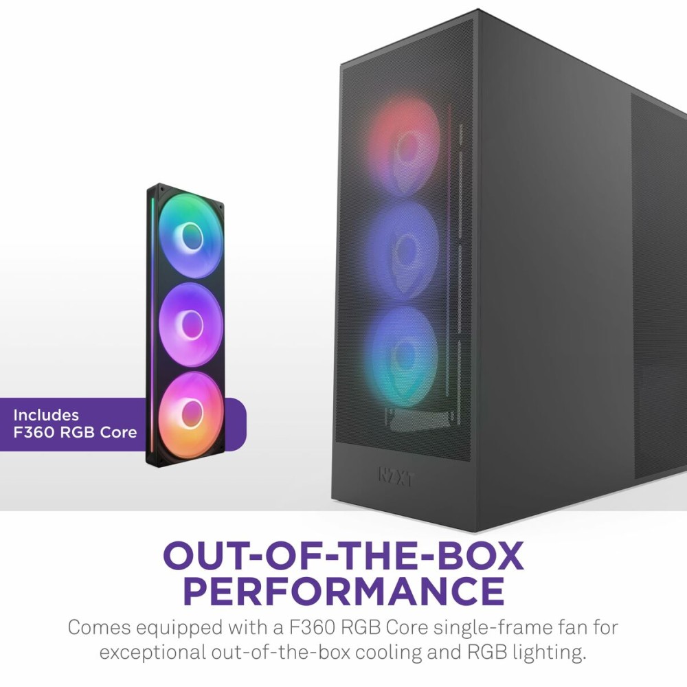 Boîtier ATX semi-tour NZXT H7 Flow RGB Midi Noir