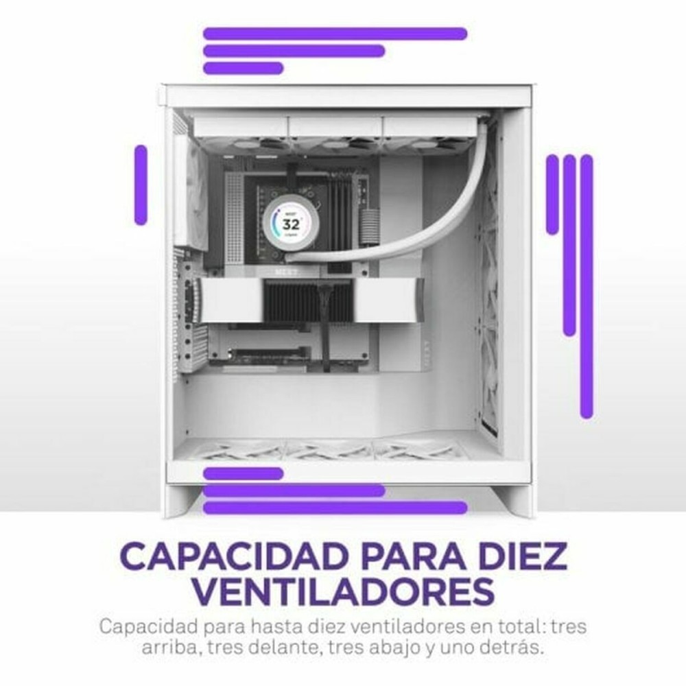 ATX Semi-tower Box NZXT H7 Flow Midi White