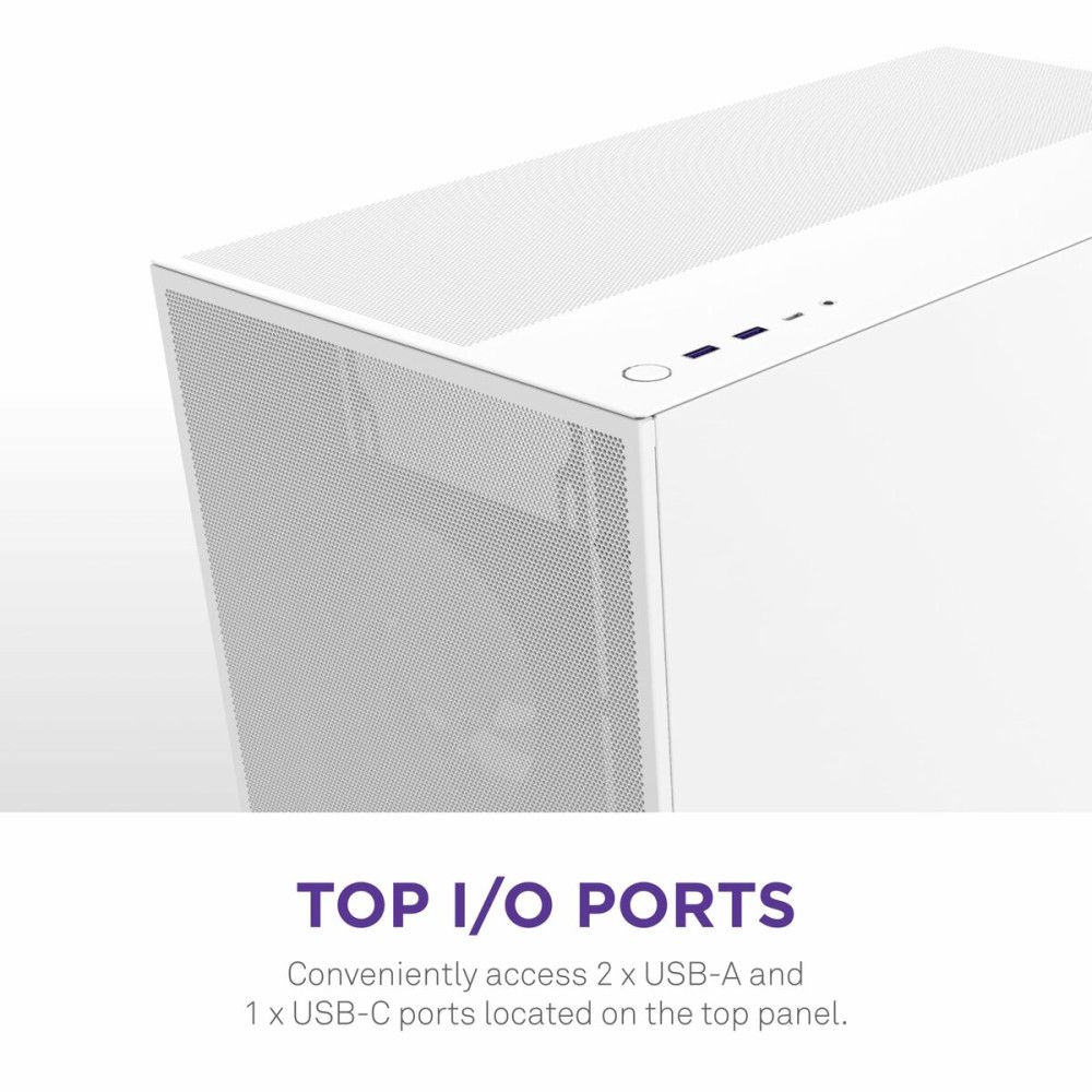 Boîtier ATX semi-tour NZXT H7 Flow Midi Blanc