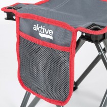 Stool Aktive Foldable Camping Grey 30 x 32 x 30 cm (4 Units)