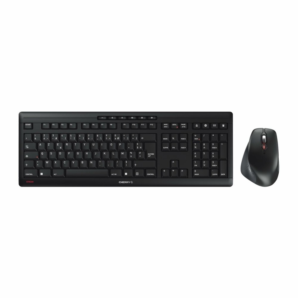 Keyboard and Mouse Cherry JD-8550FR-2 Black French Azerty French