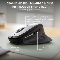 Tastatur mit Maus Cherry JD-8550FR-2 Schwarz Französisch Azerty Französisch
