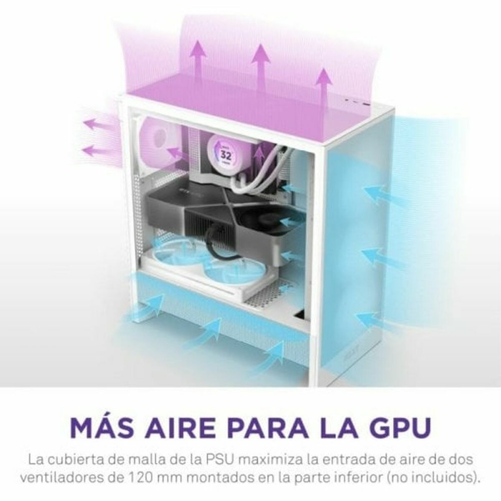 Boîtier ATX semi-tour NZXT H5 FLOW Blanc