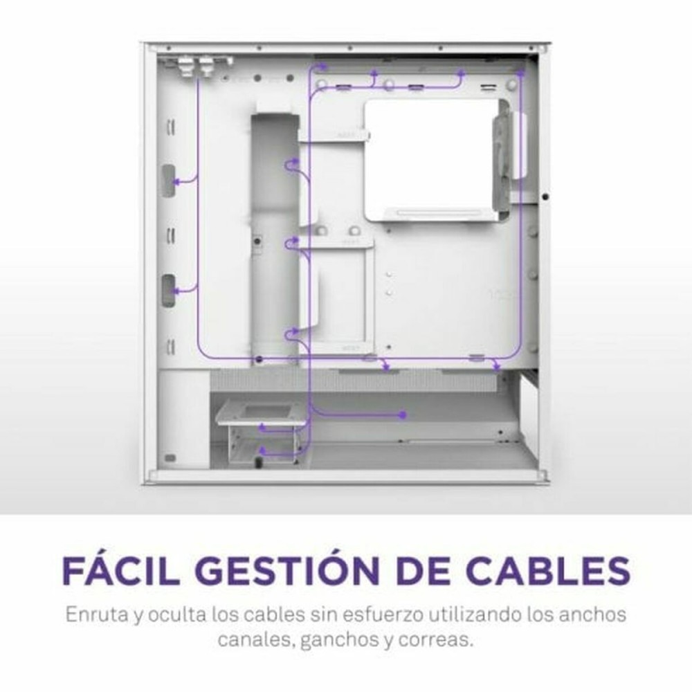 Boîtier ATX semi-tour NZXT H5 FLOW Blanc