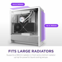 Boîtier ATX semi-tour NZXT H5 FLOW Blanc